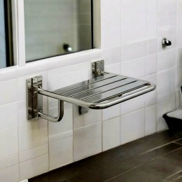 Banco p/ Banho Articulado Gradeado Inox 70x45cm - Construinox